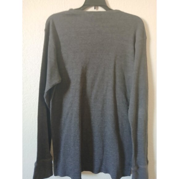 Stratospher Las Vegas Thermal Waffle Knit Shirt Men's Medium Gray Base Layer Y2K - Picture 3 of 13